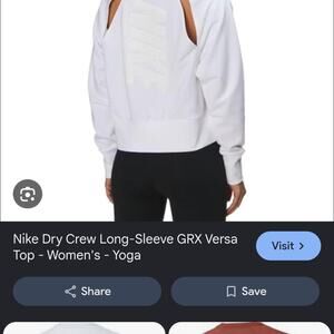 Nike white long sleeve shirt